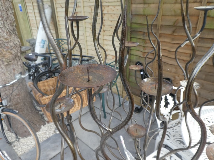 Large metal gothic style candelabra - Image 5 of 5