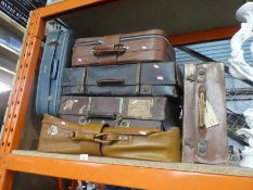 Selection of vintage suitcases