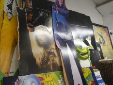 Large collection of cinema movie cut outs incl. Star Trek, Lord Of The Rings, Matrix etc