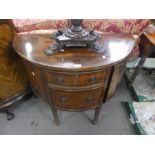 Victorian mahogany bow fronted cupboard