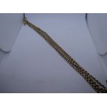 9ct yellow gold neckchain, marks worn, 46g, approx 132cm