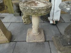 Stone effect bird bath