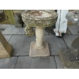 Stone effect bird bath