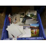 Crate of ephemera including photographs, albums etc