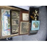 A quantity of old pictures, prints, Oriental picture etc