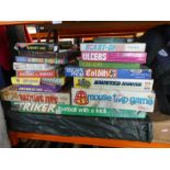 Collection of vintage games etc incl. Mousetrap, Striker, Cluedo