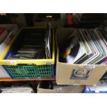 2 boxes of LPs and singles including salsa and jazz etc