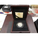 Seven coins to include; Beatrix Potter silver coin 8g, Silver platinum wedding 50p coin 8g, 20th ann