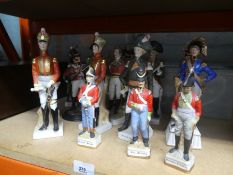 A quantity of 19th century and later Continental models of military personnel