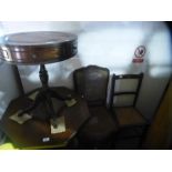 2 Occasional tables and 2 chairs