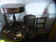 2 Occasional tables and 2 chairs