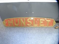 Hunslet locomotive name plate as fitted to 1950/60s Br05 1960s loco