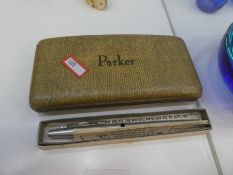 A vintage Parker '51' pen set and a boxed pentel example