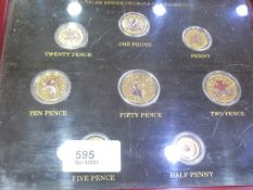 'Queen Elizabeth II crown collection of 26 coins within a display case
