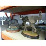 Four models of Elephants including country artist, Elephant Bull AF