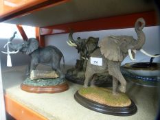 Four models of Elephants including country artist, Elephant Bull AF