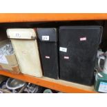 Three cases containing LPs