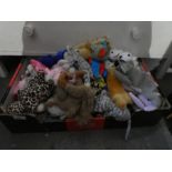 Box of TY beanie babies