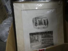 Box of various pictures and prints etc