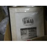 Box of various pictures and prints etc