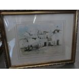Quantity of various framed and glazed pictures and prints to incl. Simkin print, landscapes, Jacquot