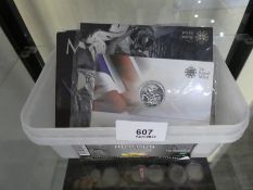 A collection of commemorative coins including The Georgian Dragon 2013 £20 fine silver coin