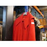 2 Vintage ladies fur coats, suitcase etc