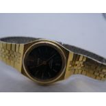 Vintage ladies gold plated Longines wristwatch, plating worn.