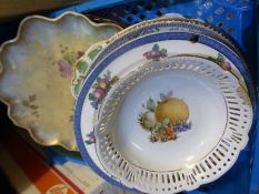 A small tray of decorative plates