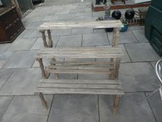 Kitchen retro table and a wooden trio bench