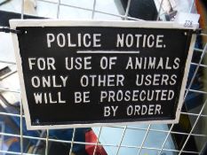 Animals only sign