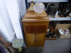 A vintage Singer sewing machine and a cased gramaphone and a box containing Royal Worcester colle