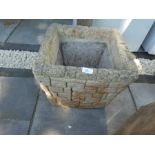 Two stone effect square planters
