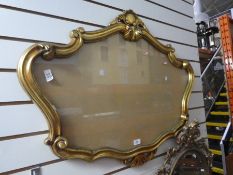 Gilt framed french style picture frame, similar mirror and rectangular example