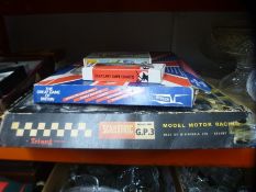 A vintage Scalextric, model number GP3 model motor racing game, matchbox Boeing P-12E kit etc