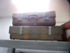 Three vintage suitcases