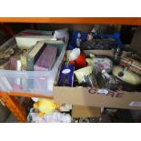 2 Crates of mixed china and glass incl. Staffordshire etc