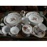 Box of Royal Worcester Evesham tea and dinnerware