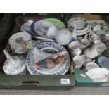 Three boxes of good quality tea and dinner ware including Doulton, Laura Ashley