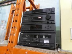 A Sony LVT-D307 Sound system, JVC amp, and other electrical items