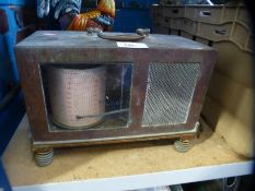 A vintage copper cased barograph