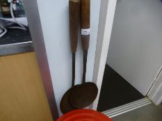 2 iron spoons