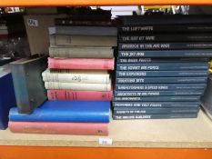 Box of vintage books, collection Time Life books, stamp albums, First day covers etc