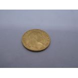 22ct gold Half Sovereign dated 1906.
