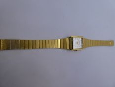 Vintage gold plated ladies 'Bulova' quartz wristwatch