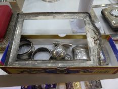 A ornate, decorative silver lot comprising of interesting items to include a silver cigarette case w