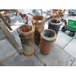 Four chimney pots