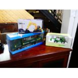 A Merlo Multifarmer diecast vehicle, a boxed excavator and a Travis Perkins lorry - 3