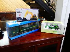 A Merlo Multifarmer diecast vehicle, a boxed excavator and a Travis Perkins lorry - 3
