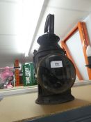 Vintage railway signal lamp